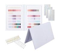 SUPERFINDINGS Livre de Présentation de Vernis Semi Permanent 160 Couleurs d'Ongles avec 240 Embouts d'Entraînement et Étiquettes Numérotées Tableau de Présentation Professionnel Sans Collage