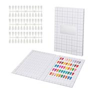 SUPERFINDINGS Livre de présentation des Couleurs d'ongles 192Pcs Conseils de l'ongle Blanc Gel Polish Display Board Nail Color Chart Display Book Nail Polish Sample Book Pointes de Rechange Outils