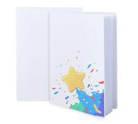 SUPERFINDINGS Livre Vierge Relié 2 Unites 25.6x18cm Carnet Rigide 24 Pages Pages Épaisses Idéal pour Écrire Lire Dessiner Livre d'Or Création de Carnets Journal Croquis Cadeau Rentrée Scolaire