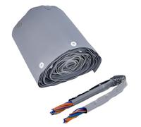 SUPERFINDINGS Manchon de câble en PVC de 15 m de large - 10 cm de large - Avec manchon de protection de fil à clipser - Pour équipement électrique, robots industriels, équipement de soudage