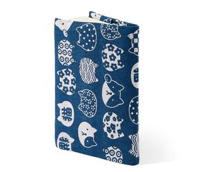 SUPERFINDINGS Protège Livres A5 en Coton et Lin Motif Chat Porte Bonheur Lavable en Tissu Doux pour Livres de Poche pour Livres à Couverture Rigide