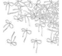 SUPERFINIES 30 Pcs Pendentifs en Forme de Noeud, Charms Papillon Micro cristaux de zircon cubique Breloques anneaux Convient pour les boucles d'oreilles, colliers mariages festivals bijoux bricolage