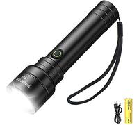 Superfire C20 Hand-Torch LED Super Bright 1100 Lumens Family Torch Rechargeable IP46 Lampe de poche imperméable avec batterie rechargeable de 4000 mAh, 6 modes(Standard)