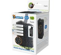 Superfish Cartouches de Rechange Crystal Clear pour Filtre CornerFlow 200 et 400, Charbon Actif et Zéolite, 2 Pièces, Traitement d'eau d'Aquarium (CornerFlow 200)