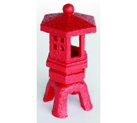 SUPERFISH-Zen Déco Lantern Rouge Résine 8,5x8,5x16 cm
