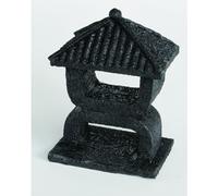 SUPERFISH-Zen Déco Mini Temple Noir XS Résine 8x6x10,5 cm