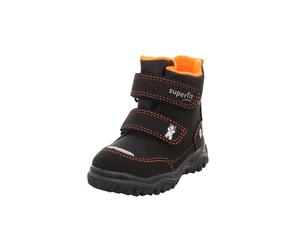 Superfit Husky1 0010 Bottes tendance doublées chaudes pour bébé garçon Noir/orange, Noir Orange 0010, 19 EU