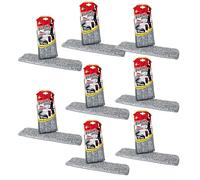SUPERFIVE, Black Mop Refill, Remplacement vadrouille en Microfibre, Frange Plate, 8 pièces