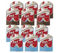 SUPERFIVE, Tissu de sol 2 en 1, tissu double face pour sols délicats et sales obstinés, 12 pièces (6 marron et 6 bleu)