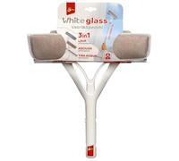 SUPERFIVE White Glass Kit, Lave-Glace avec Chiffons en Microfibre, poignée 1 m Amovible, Tire d'eau en Caoutchouc, pour Verre, miroirs, Cristaux, boîte de Douche, séchage Rapide, sans Halos