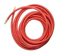 Superflex CK57Y03RSF Câble d'alimentation TIG Torch 7,6 m pour lampes de poche à refroidissement par air série 9 et 17, raccord 3/8" x 24 droit, tuyau en caoutchouc de silicone avec tresse en nylon