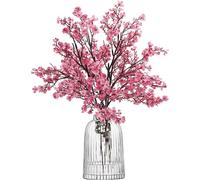 Superflowers Artificial Eucalyptus Flowers 50cm Artificial Flowers Decorative For Home,Wedding,Party,Office,Balcony And Garden (Intense Rosa)