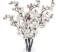 Superflowers Artificial Eucalyptus Flowers 50cm White Artificial Flowers For Home,Wedding,Party,Office,Balcony And Garden