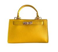 Superflybags Femme Sac à main en Cuir véritable avec Lacets Modèle TANIA SMALL 24x15x8 Fabriqué en Italie