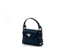 Superflybags Femme Sac Pochette en Cuir véritable avec Bandoulière en chaîne e Clip avec abeille Modèle NINIV 19x17x6,5 Fabriqué en Italie