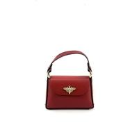 Superflybags Femme Sac Pochette en Cuir véritable avec Bandoulière en chaîne et Clip avec abeille Modèle NINIV 19x17x6,5 Fabriqué en Italie