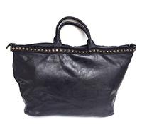 Superflybags Sac Cabas Shopper En Cuir Véritable Lavé Vintage modèle GRACE RIVETS Made In Italy