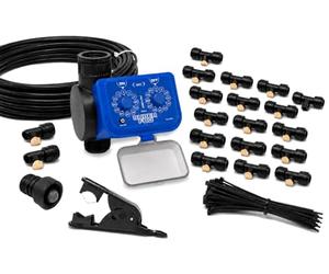 SUPERFOG - Système de brumisation Domestique avec programmateur. pour rafraîchir Patio ou Jardin. avec 18 Buses ou Points de Refroidissement. Si Votre Jardin est Un Enfer, ce Produit est la Solution.
