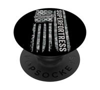 Superfortress Drapeau américain Camouflage Militaire B29 PopSockets PopGrip Adhésif