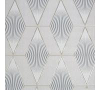 Superfresco Easy Papier peint Chicago Geo Grey Silver Star