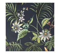 Superfresco Easy Papier peint intissé Adilah sur fond noir 1005 x 52cm Multicolore | Revêtement Mural, Tapisserie | Ambiance Facile à poser et à enlever