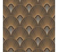 Superfresco Easy Papier peint intissé Art Deco 1005 x 52cm Noir, or | Revetement Mural, Tapisserie | Facile à poser et à Enlever