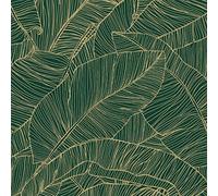 Superfresco Easy Papier peint intissé Kaya 1005 x 52cm Vert, or | Revêtement Mural, Tapisserie | Ambiance Facile à poser et à enlever