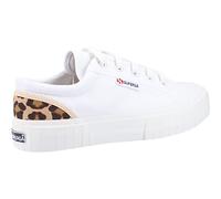 Superga 2630 Stripe Pad Leopard Baskets pour Femme Blanc/léopard, Blanc/léopard, 36 EU
