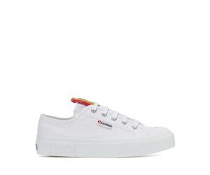 Superga 2630 Stripe Rainbow Baskets pour Femme Blanc/Arc-en-Ciel, Arc-en-Ciel Blanc., 38 EU