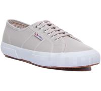 Superga 2750 EFGLU Femmes à Lacets Décontracté Baskets Cuir en Gris Tailles 3 -