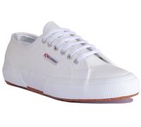 Superga 2750 Efglu Hommes à Lacets Baskets Cuir en Noir Blanc UK Taille 6 - 12