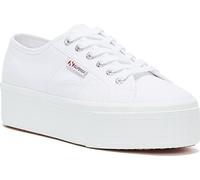 Superga 2790 Cotu Femmes lacets toile plate-forme baskets Blanc - 5 UK - 38 EU - 7,5 US / Blanc