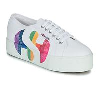 Superga Baskets basses 2790-COTWPRINTEDLOGOGLITTER in Blanc 40