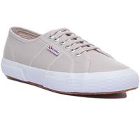 Superga Baskets En Cuir Pour Femmes Lacées En Blanc UK 2 - 7