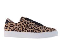 Superga Baskets femme 2843 Club S en cuir de vachette imprimé léopard, beige, 35 EU