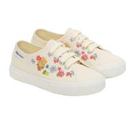 Superga Baskets légères pour enfants/enfants Motif fleurs, Beige Naturel Multicolore, 11.5 UK Child