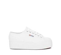 SUPERGA Femme 2790 3D Lettering, Chaussures de Sport Gymnastique, 901 Blanc, 35 EU