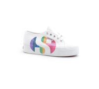 Superga, Femme, Chaussures, Blanc, Taille: 35 EU 2790 Cotw Printed Logo Glitter