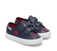 Superga Leggera Hearts 3750 Baskets végétaliennes pour enfants/enfants, Bleu marine/rouge, 9.5 UK Child
