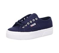 Chaussures Superga Classic Platform bleu marine blanc femme - 38