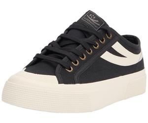 SUPERGA Mixte 2750 Panatta 3.0 Plat Oxford, Black White Ivoire, 40 EU