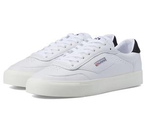 SUPERGA Mixte 3843 Court Plat Oxford, White Bristol Black, 37 EU
