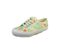 SUPERGA Slip on 'Hibiscus' ivoire / turquoise / jaune clair / orange, Taille 39