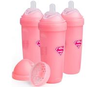 Supergirl DC Comics - Biberons doubles anti-coliques Herobility - 12 fl oz/340ml - Lot de 3