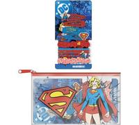 Supergirl DC Comics Kit de cheveux avec pinces à cheveux, jarretières et scrunchies pour filles