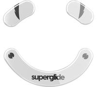 Superglide 2 - New Controllable Speed Textured Surface Smoothest Mouse Feet/Glides Made with Ultra Strong Glass Smooth and Durable Sole for Razer Viper V3 Pro [White]