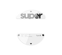 Superglide Patins à souris en verre - Glisse super lisse, bord rond poli, pieds de souris de jeu super rapides avec semelle durable pour Pulsar X3 Series (Type-S, blanc)