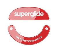 Superglide - Patins de Souris en Verre Ultra résistant, Ultra Rapide, Lisse et Durable pour Pulsar X2 (Rouge)