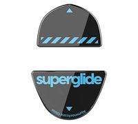 Superglide - Patins de souris les plus rapides et les plus lisses fabriqués en verre ultra résistant sans défaut, semelle lisse et durable pour Logitech G303 Shroud [Noir]