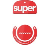 Superglide2 Mouse Pads with Textured Surface Speed Controllable and Heavy Duty Glass Sole for Logitech G Pro X Superlight1 (Red)